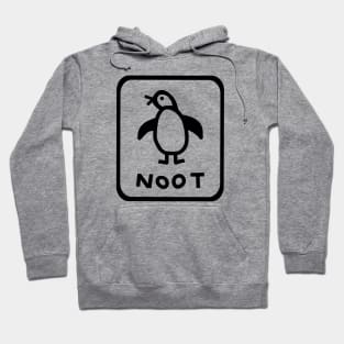 Penguin Self Portrait Monochrome Graphic Hoodie